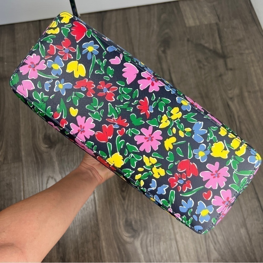 Kate Spade NWT Daily Tote Floral Statement Bag Navy Blue Bright Springtime Gift - Picture 6 of 14